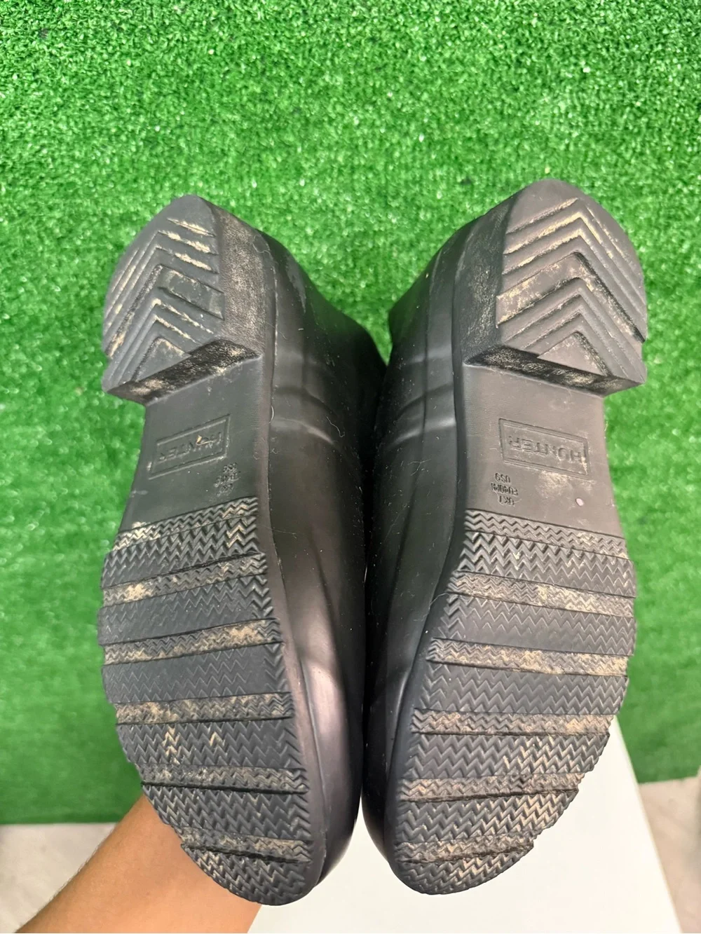 Hunter tall black boots size 9